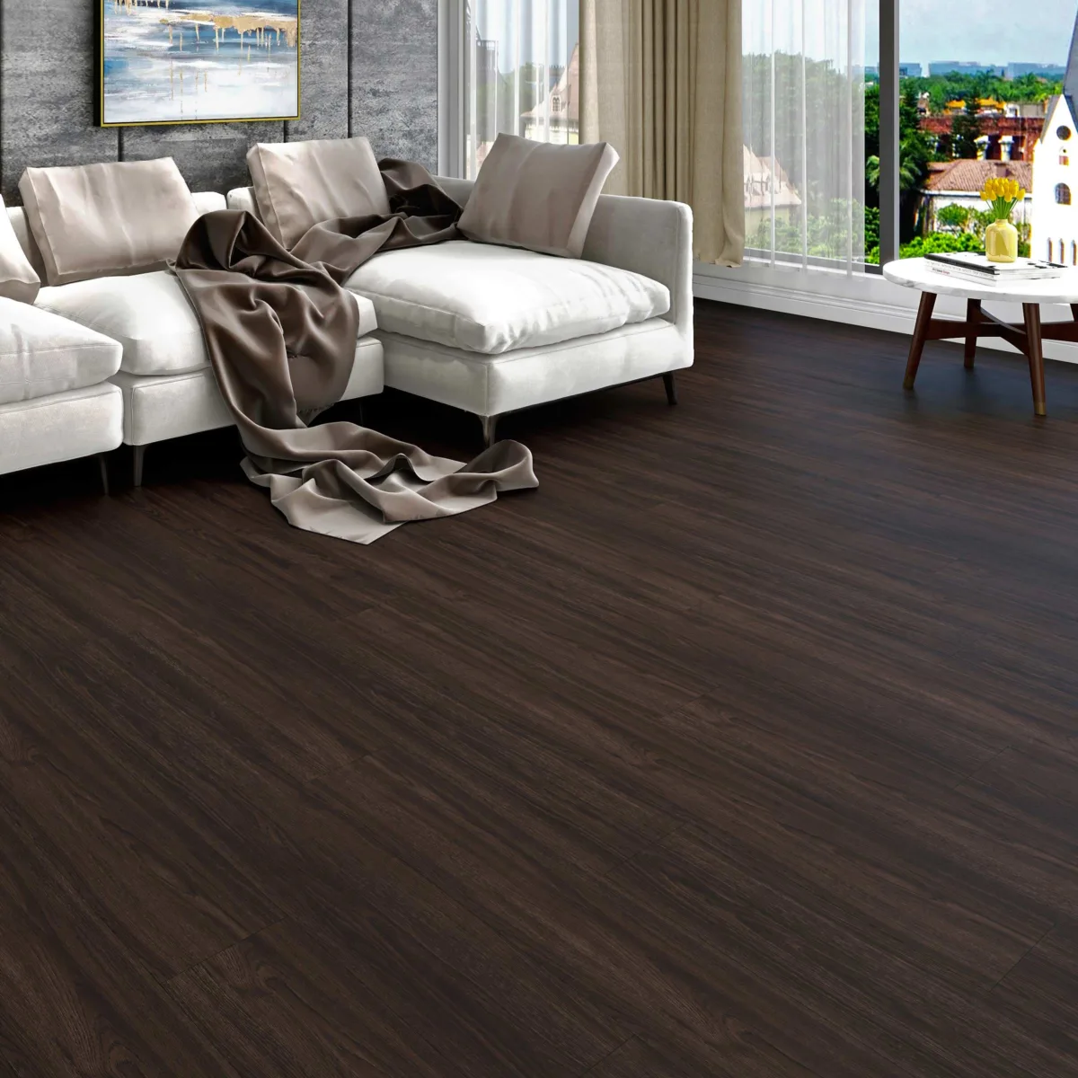 SIMPLY AWESOME SPC Flooring Brown color Project Collection Florida